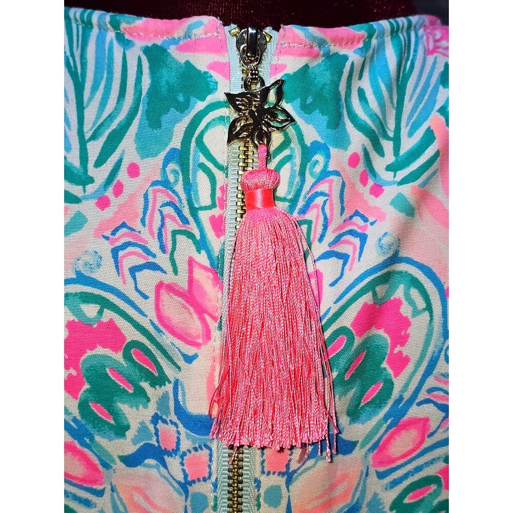 Lilly Pulitzer Women's Multicolor Cotton Kelby Shift Dress Hot Tamale Sz 6 2451 - Picture 10 of 14